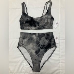 Old Navy 2 piece grey swimsuit XS top S bottom
